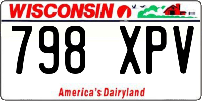 WI license plate 798XPV