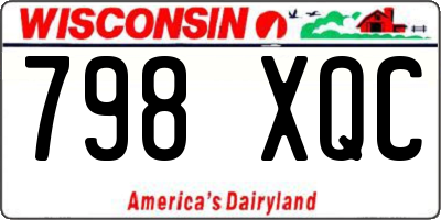 WI license plate 798XQC