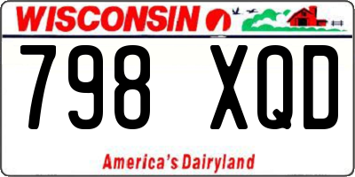 WI license plate 798XQD