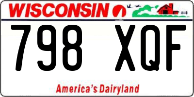 WI license plate 798XQF