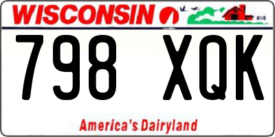 WI license plate 798XQK