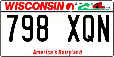 WI license plate 798XQN