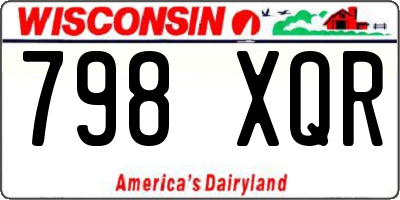 WI license plate 798XQR