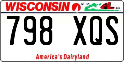 WI license plate 798XQS