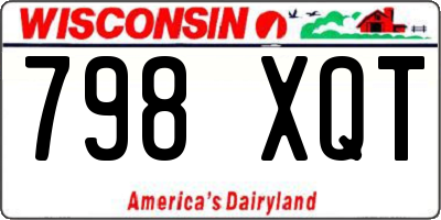 WI license plate 798XQT