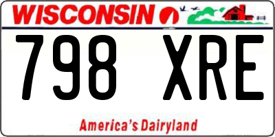 WI license plate 798XRE