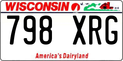 WI license plate 798XRG