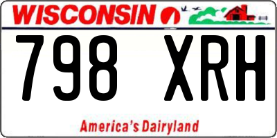WI license plate 798XRH