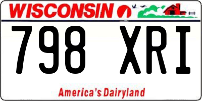 WI license plate 798XRI