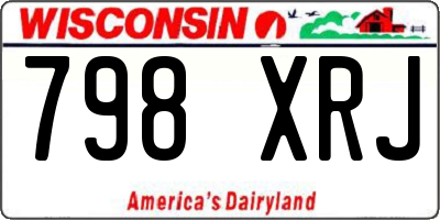 WI license plate 798XRJ
