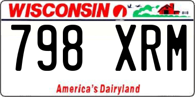 WI license plate 798XRM