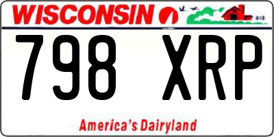 WI license plate 798XRP