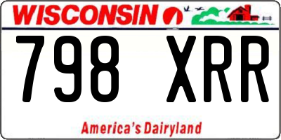 WI license plate 798XRR