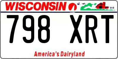 WI license plate 798XRT
