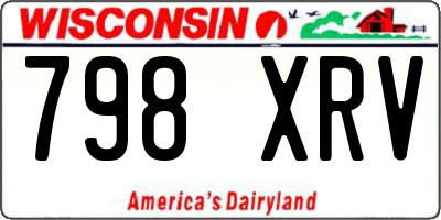 WI license plate 798XRV