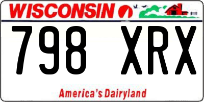 WI license plate 798XRX