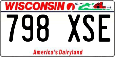 WI license plate 798XSE