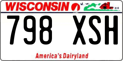WI license plate 798XSH