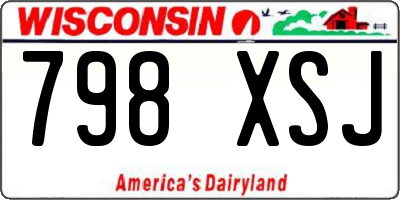 WI license plate 798XSJ