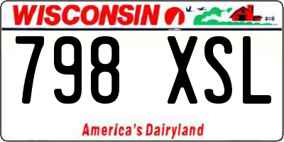 WI license plate 798XSL