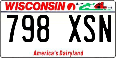 WI license plate 798XSN