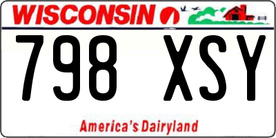 WI license plate 798XSY