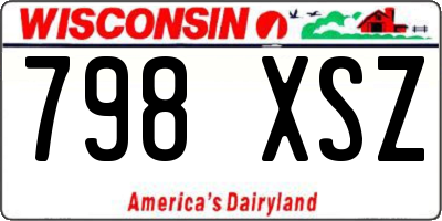 WI license plate 798XSZ