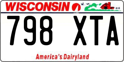 WI license plate 798XTA