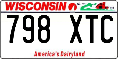 WI license plate 798XTC
