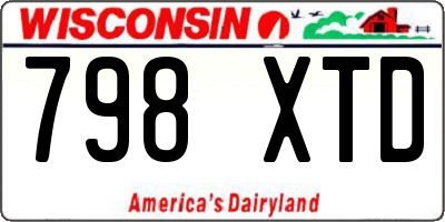 WI license plate 798XTD