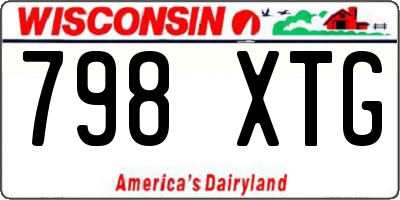 WI license plate 798XTG