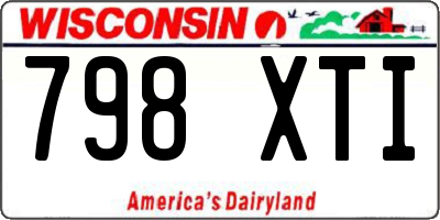 WI license plate 798XTI