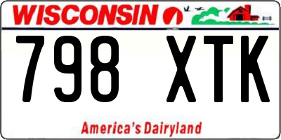 WI license plate 798XTK