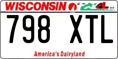 WI license plate 798XTL