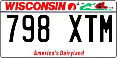 WI license plate 798XTM