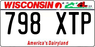 WI license plate 798XTP