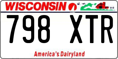 WI license plate 798XTR