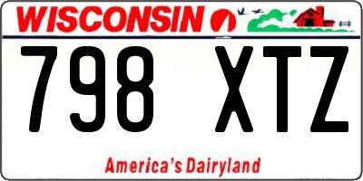 WI license plate 798XTZ