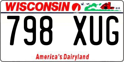WI license plate 798XUG