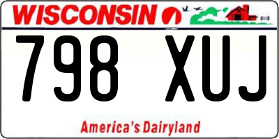 WI license plate 798XUJ