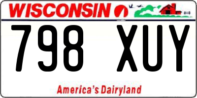 WI license plate 798XUY