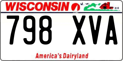 WI license plate 798XVA