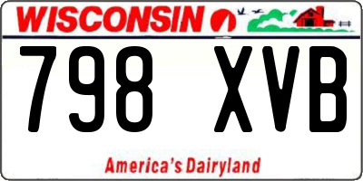 WI license plate 798XVB