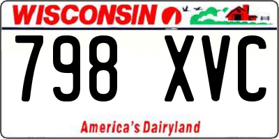 WI license plate 798XVC
