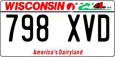 WI license plate 798XVD
