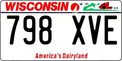 WI license plate 798XVE