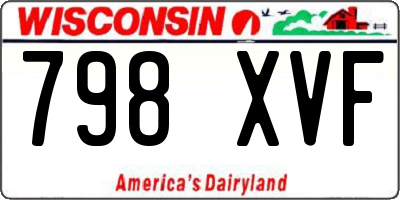 WI license plate 798XVF