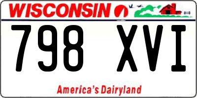 WI license plate 798XVI