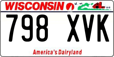 WI license plate 798XVK