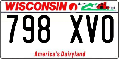 WI license plate 798XVO